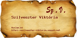 Szilveszter Viktória névjegykártya